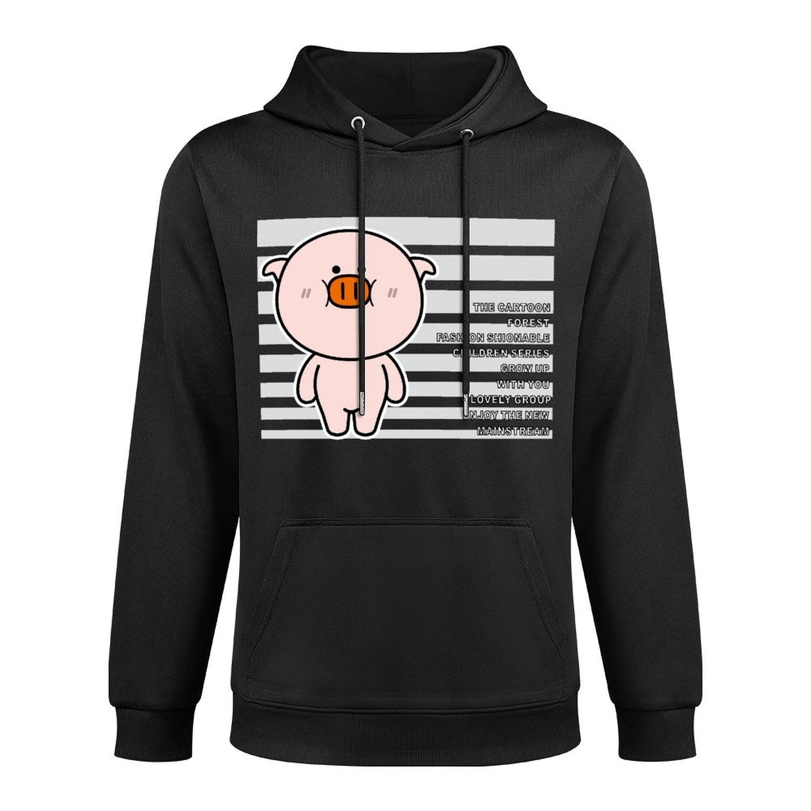 Neutral LooseFit Front Graphic Hoodies